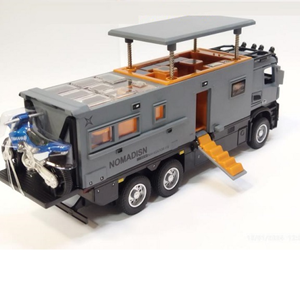 ماشین اسباب بازی کامیون کمپر مرسدس بنز خاکستری مقیاس 1:24 BENZ NOMADISN_اسباب بازی